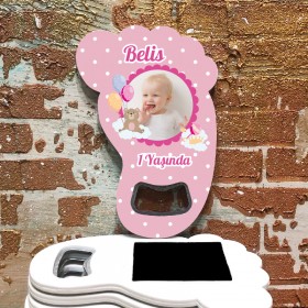 Ayak Açacaklı Magnet 2000 - Kız Bebek Fotoğraflı Hediyelik Magnet