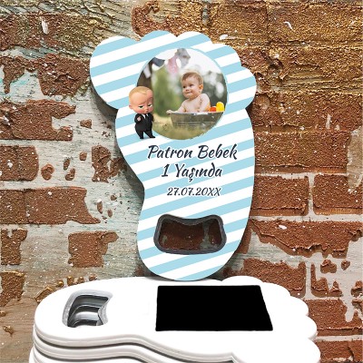 Ayak Açacaklı Magnet 4012 - Bebek Fotoğraflı, Patron Bebek Hediyelik Magnet