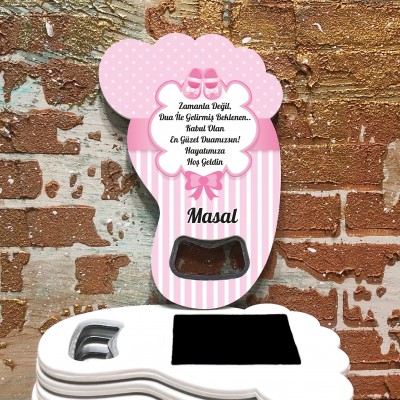 Ayak Açacaklı Magnet 4035 - Pembe Yenidoğan Hediyelik Magnet