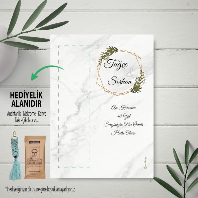 Hediyelik Kartı 0004 - Düğün, Nişan, Söz Hediyelik Kahve Kartı