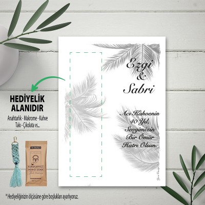Hediyelik Kartı 0005 - Düğün, Nişan, Söz Hediyelik Kahve Kartı