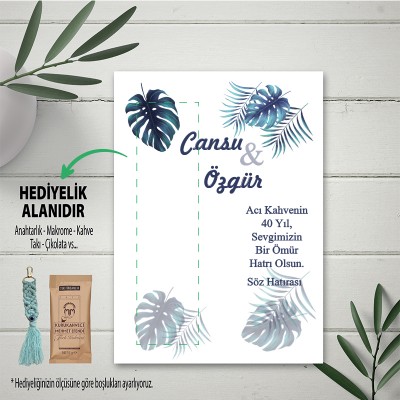 Hediyelik Kartı 0010 - Düğün, Nişan, Söz Hediyelik Kahve Kartı