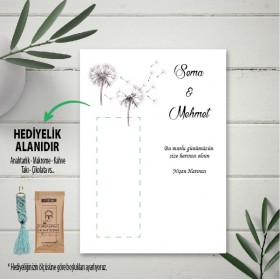 Hediyelik Kartı 0012 - Düğün, Nişan, Söz Hediyelik Kahve Kartı