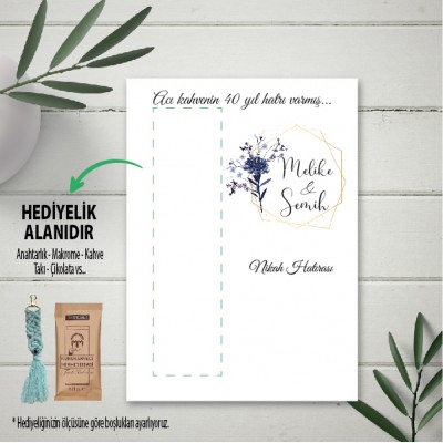 Hediyelik Kartı 0014 - Düğün, Nişan, Söz Hediyelik Kahve Kartı