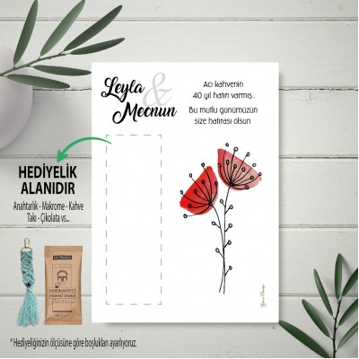 Hediyelik Kartı 0017 - Düğün, Nişan, Söz Hediyelik Kahve Kartı