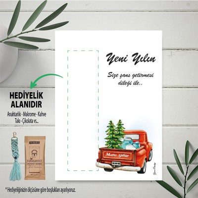Hediyelik Kartı 0136 - Yılbaşı - Yeni Yıl - Mutlu Yıllar Tasarım Hediye Kartları