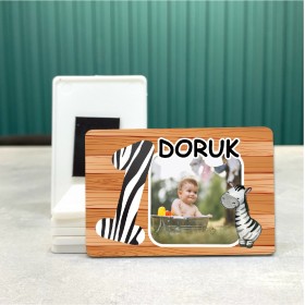 Dikdörtgen 528-1 Yaş Magnet - Fotoğraflı Zebra Tasarımlı Hediyelik Yaş Magneti