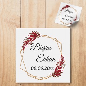 Kare Etiket 012 - Kına, Nişan Etiket