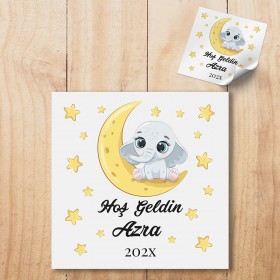 Kare Etiket 058 - Fil Tasarım Etiket