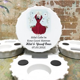 Kapak Açacaklı Magnet 0741 - Tesettürlü Kına Hatırası