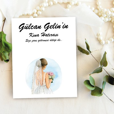 Takı Kartı 001 - Kına Kızı Temalı Toka, Küpe Kartı