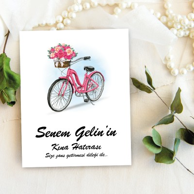Takı Kartı 010 - Kına Gecesi Hatırası Toka, İnci Küpe Kartı