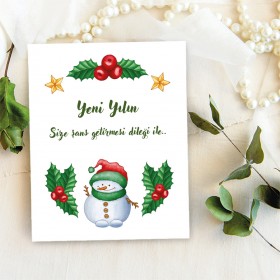 Takı Kartı 101 - Yeni Yıl - Yılbaşı Temalı Toka, Küpe Kartı